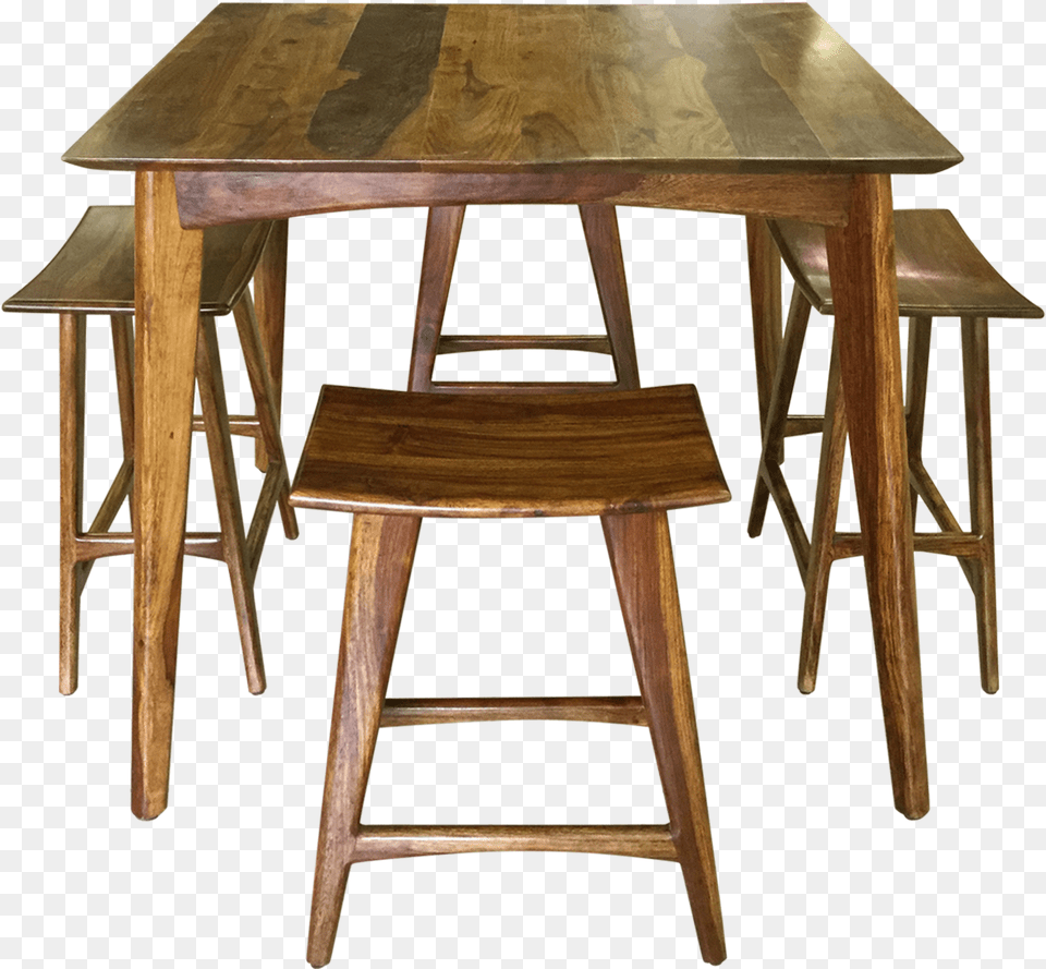 Sheesham Bar Table Set Bar Stool, Dining Table, Furniture, Wood, Desk Png