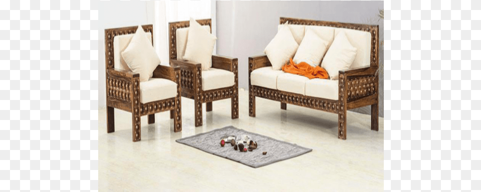 Sheesham Wood Sofa Coffee Table, Rug, Home Decor, Furniture, Cushion Free Transparent Png