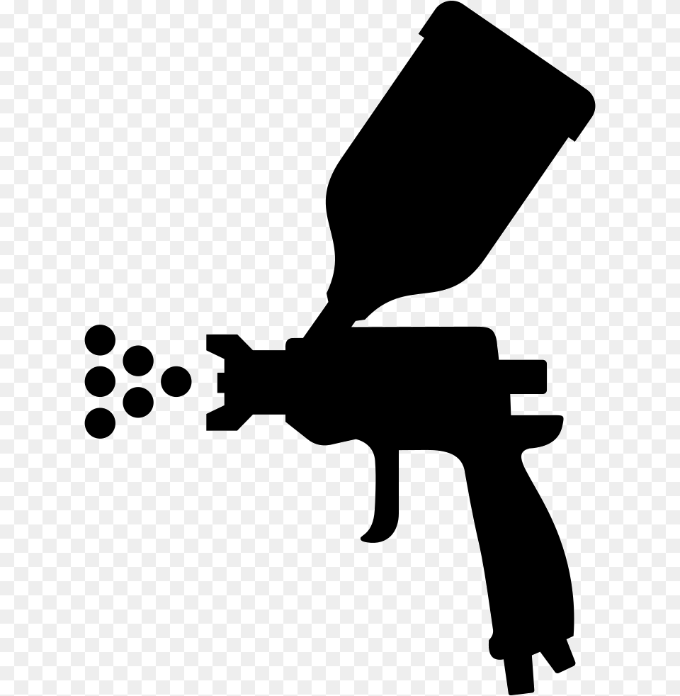 Sheet Metal Spray Painting Spray Gun Icon, Silhouette, Stencil, Person Free Png