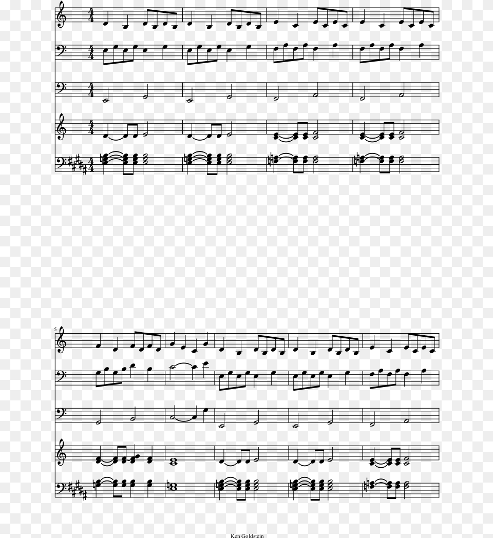 Sheet Music 1 Of 2 Pages Castle Crashers Theme Clarinet, Gray Png Image