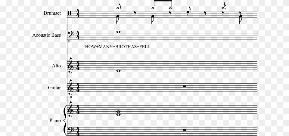 Sheet Music 1 Of 22 Pages Document, Gray Free Png