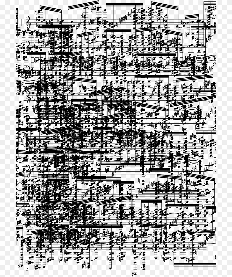 Sheet Music 2 Of 4 Pages, Gray Png Image