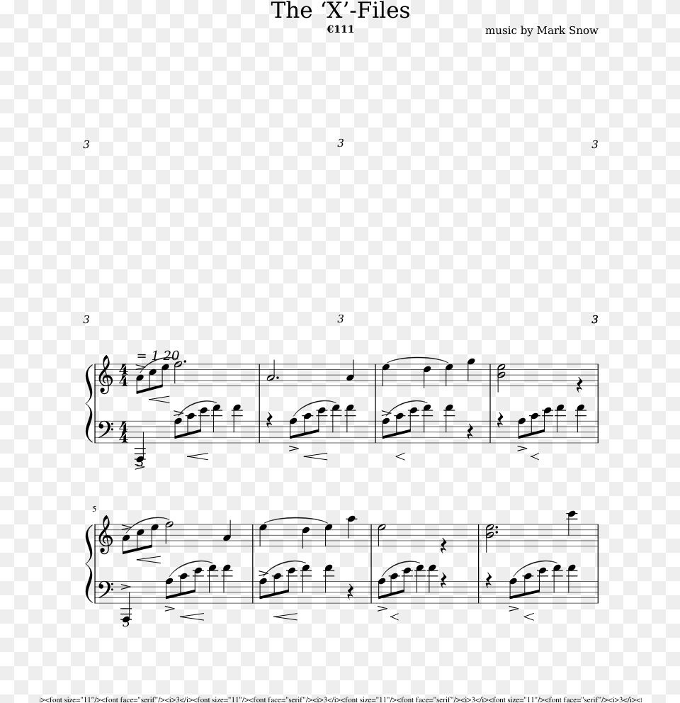 Sheet Music, Gray Free Png Download