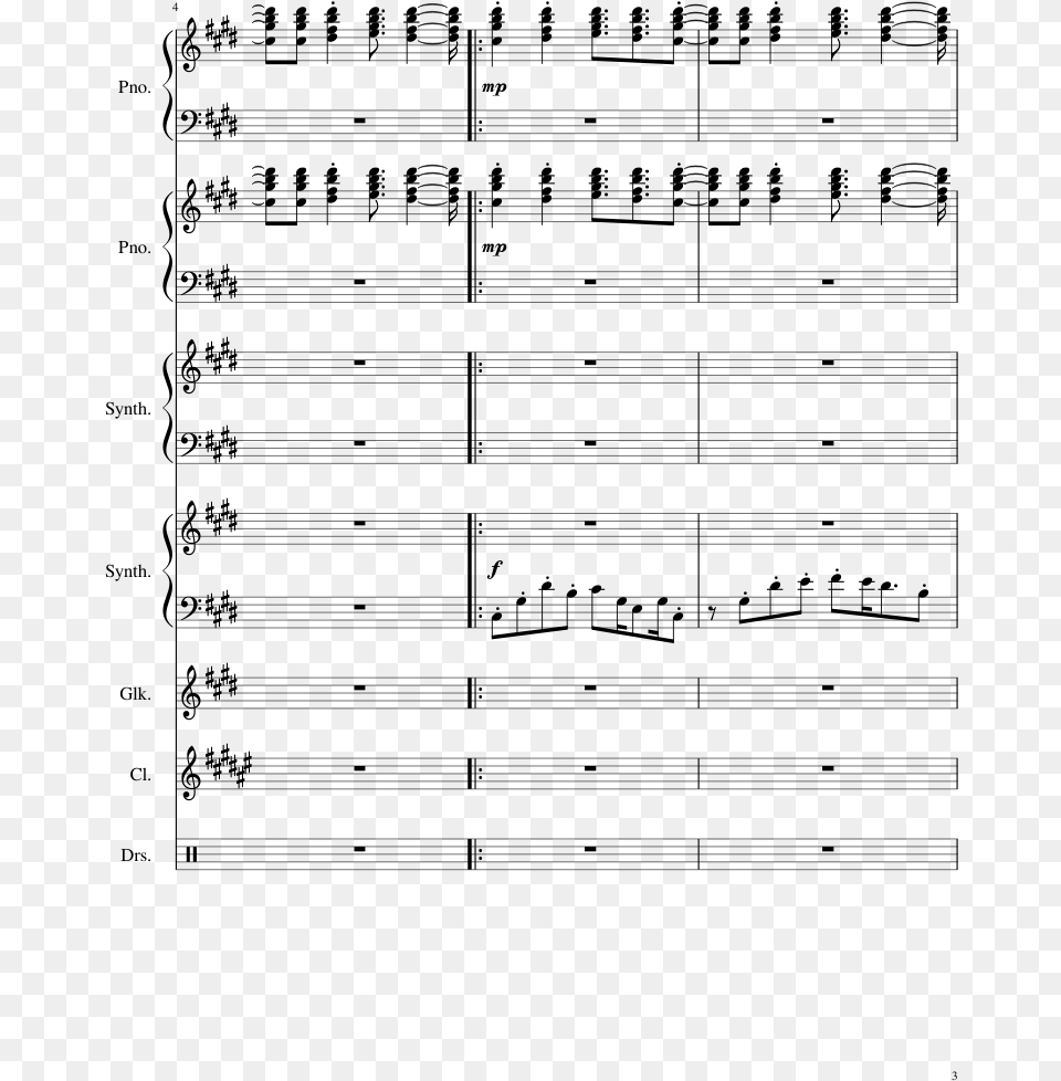 Sheet Music, Gray Free Png