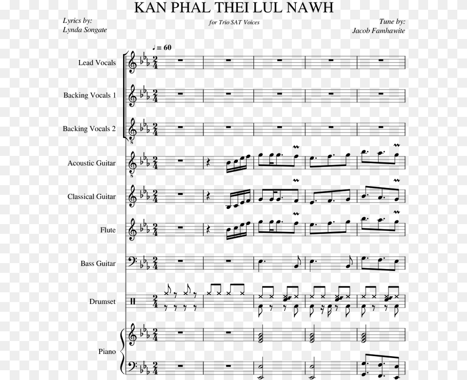 Sheet Music, Gray Png