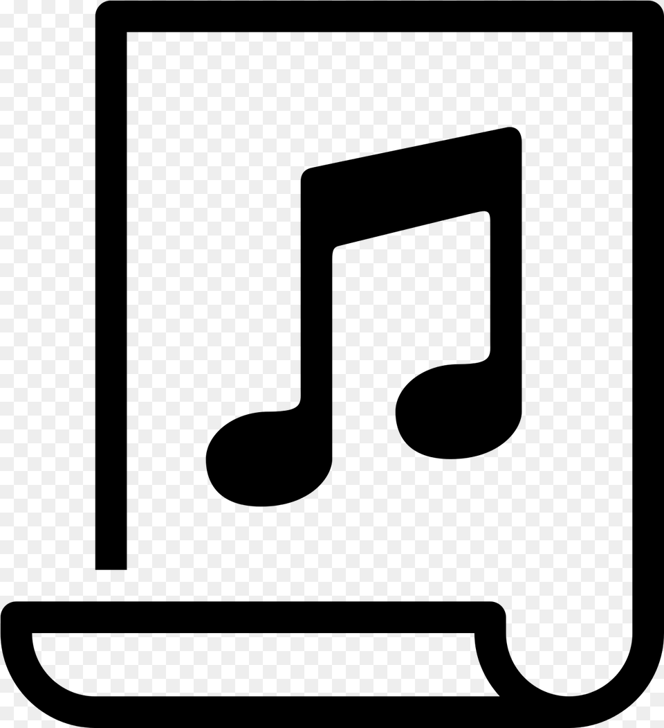 Sheet Music Clipart Scoring Music Score Icon, Gray Free Png Download