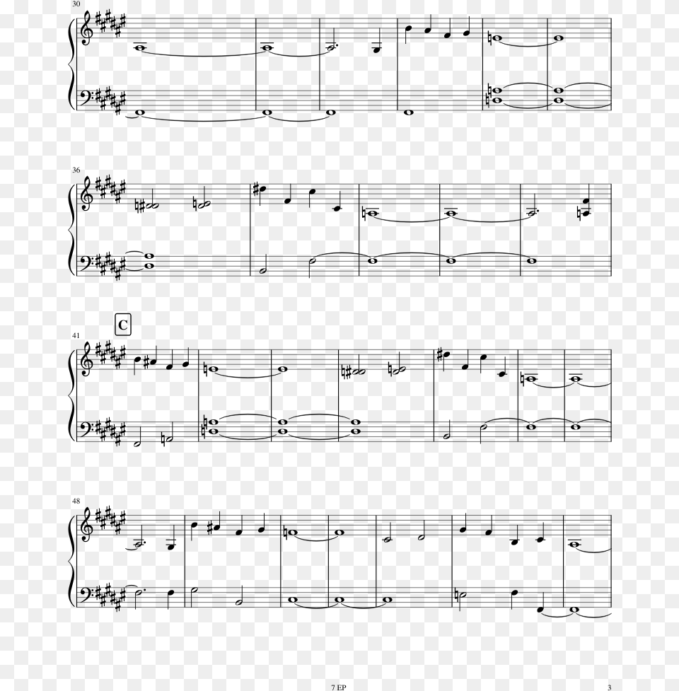 Sheet Music Composed By Joel Thomas Zimmerman 3 Of Gula Deadmau5 Sheet Music, Gray Png