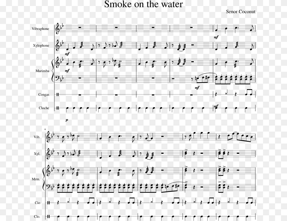 Sheet Music For Smoke Weed For Trumpet, Gray Png Image