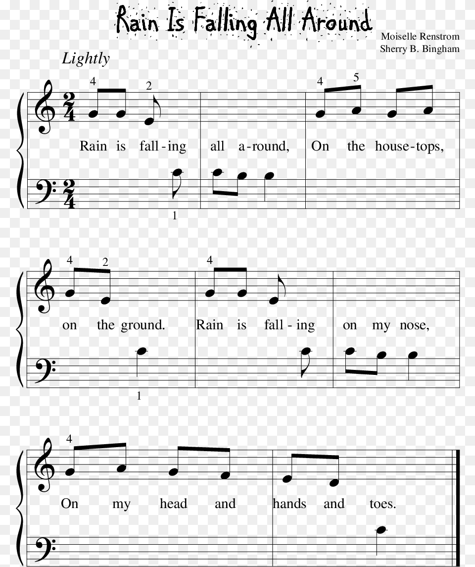 Sheet Music Picture Rain, Gray Free Png