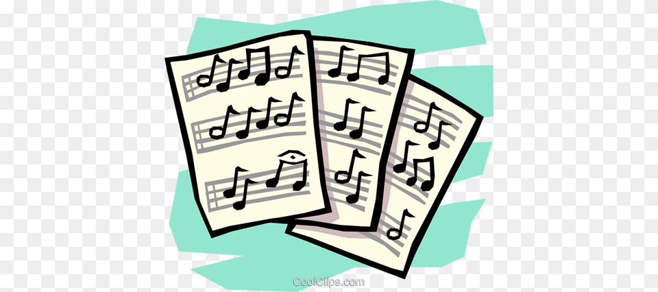 Sheet Music Royalty Vector Clip Art Illustration, Book, Publication, Text, Handwriting Png