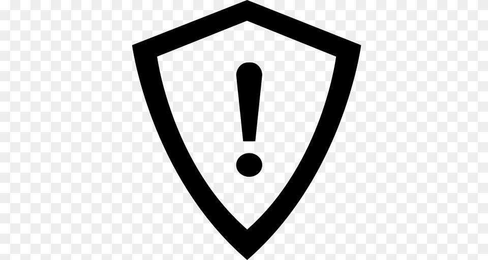 Sheild Alert Icon With And Vector Format For Unlimited, Gray Free Png Download
