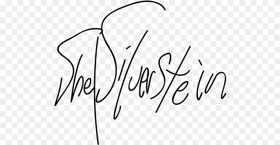 Shel Silverstein Signature, Gray Png