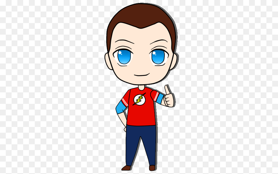 Sheldon Cooper Clipart, Baby, Book, Comics, Person Png Image
