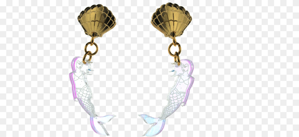 Shell And Mermaid Dangle Earrings Earrings, Accessories, Earring, Jewelry, Electronics Png