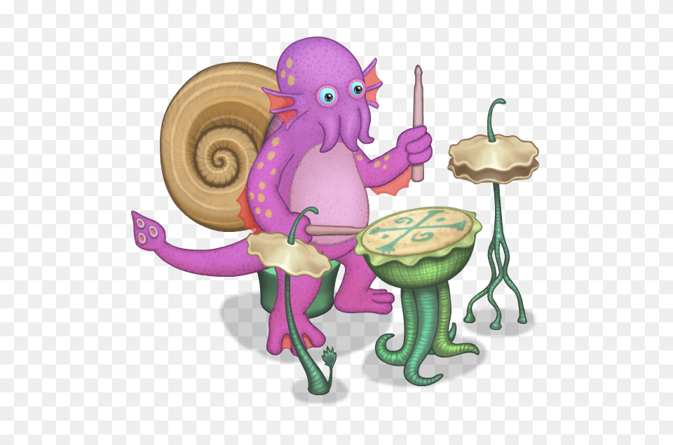 Shellbeat Playing The Drums, Baby, Person, Alien, Animal Png Image