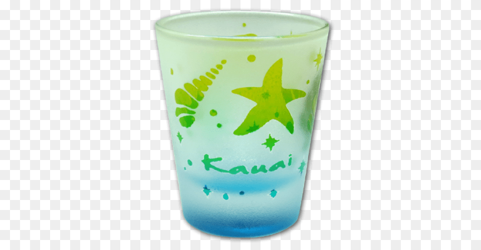 Shells Kauai Etched Shot Glass, Cup, Pottery, Alcohol, Beverage Png