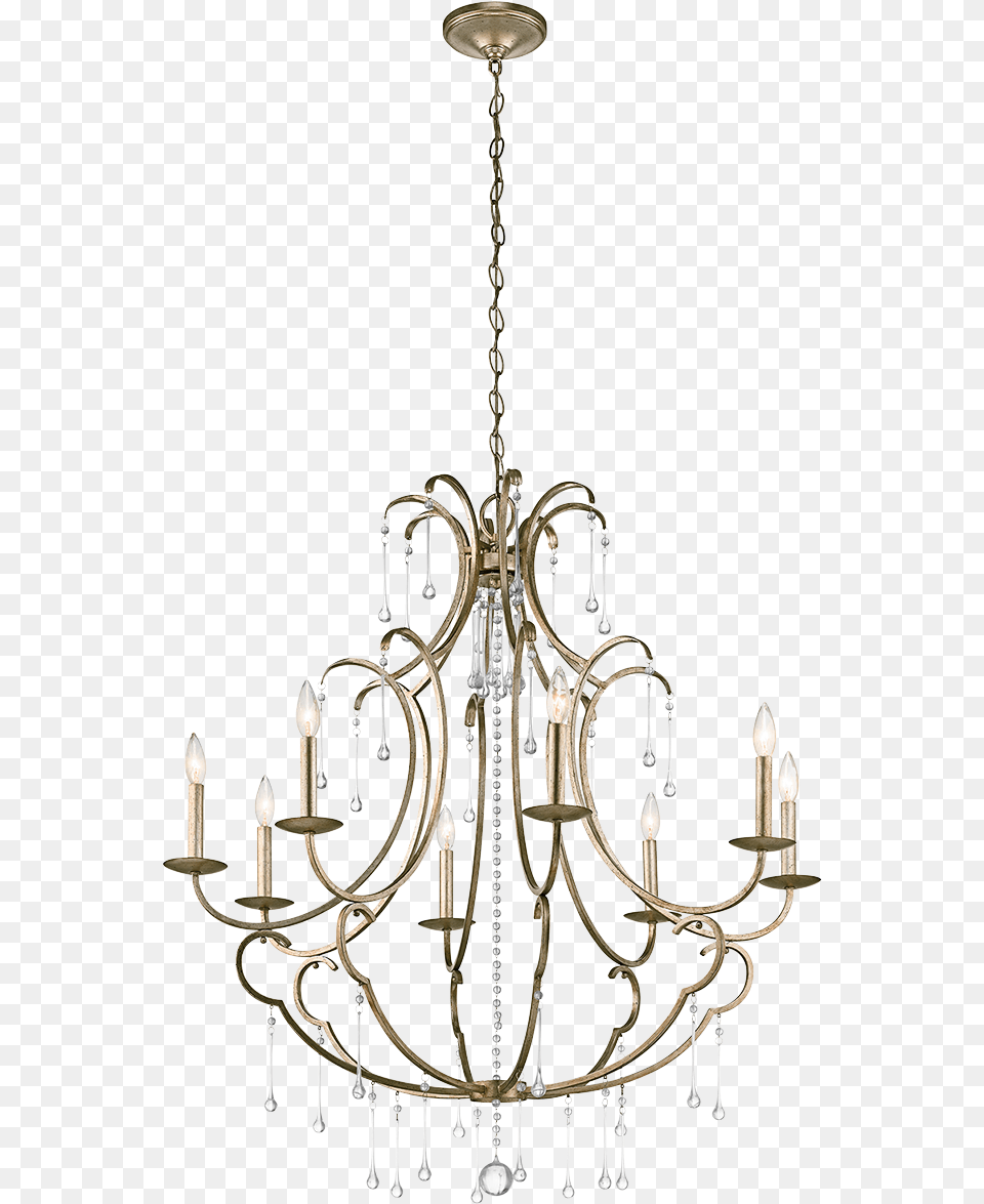 Shelsley 8 Light Chandelier In Sterling Gold Chandelier, Lamp Free Png Download