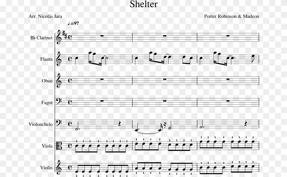 Shelter Porter Robinson And Madeon Sheet Music For, Gray Free Png