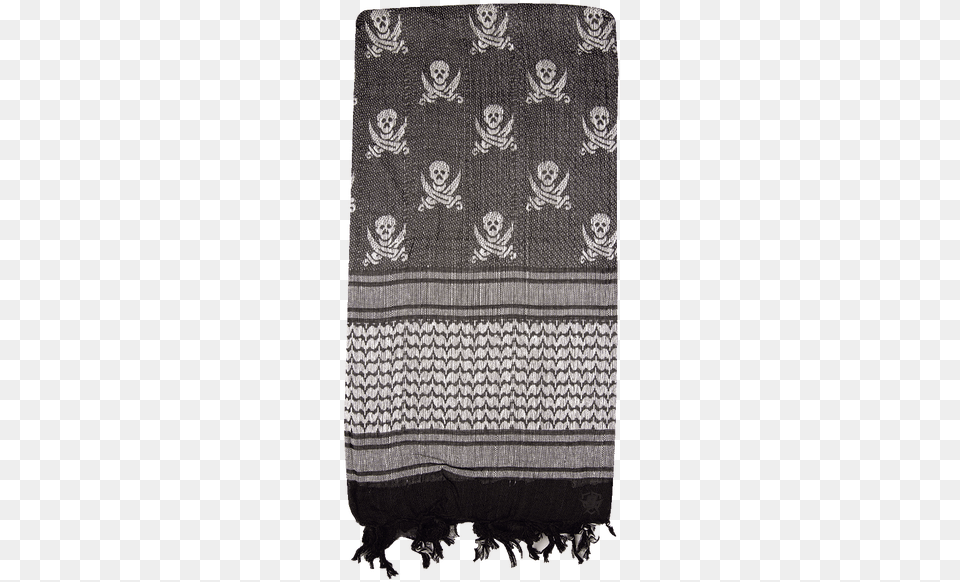 Shemagh Desert Scarf Blkwhite Jolly Roger Stole, Home Decor, Linen, Pattern, Face Free Png Download