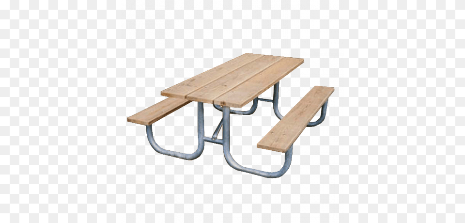 Shenandoah Picnic Table With Wood Plank Top And Benches, Bench, Furniture, Coffee Table, Plywood Png