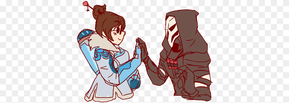 Shenpai Overwatch Mei And Reaper, Book, Comics, Publication, Baby Png