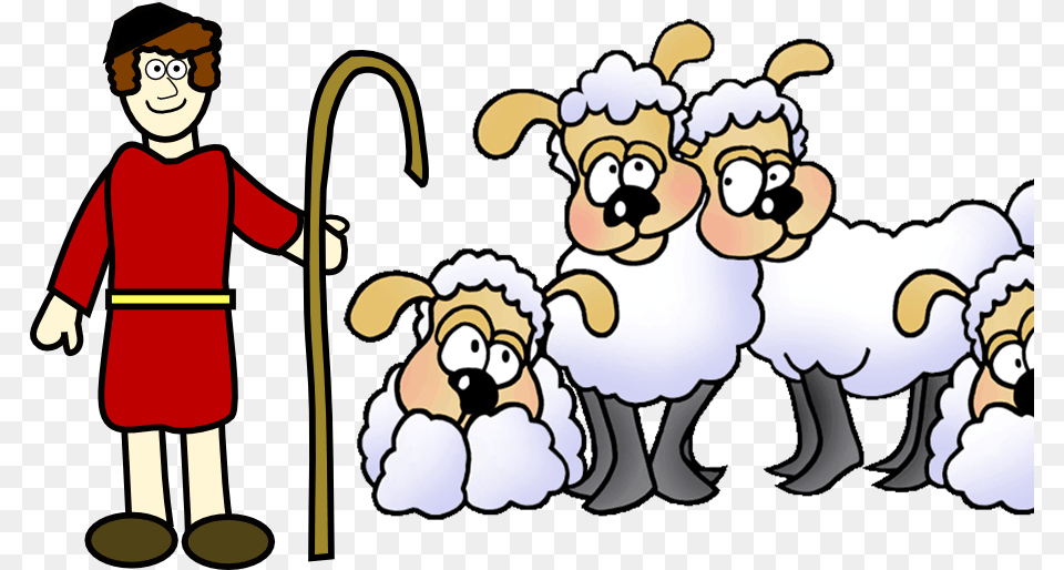 Shepherd Boy Clipart Sheep Flock, Baby, Person, Face, Head Free Png Download