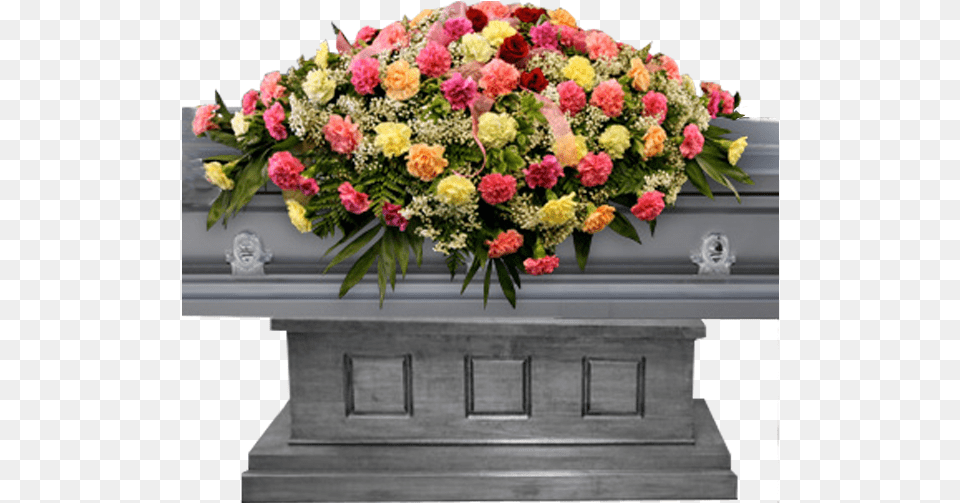 Sherbert Carnation Casket Spray Colorful Casket Sprays, Plant, Flower, Flower Arrangement, Flower Bouquet Free Transparent Png