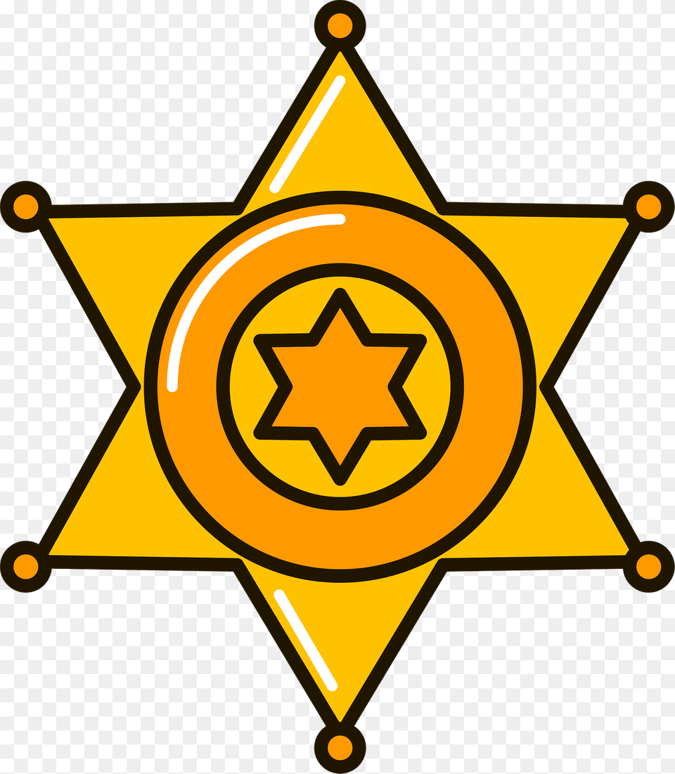 Sheriff Badge Clipart, Symbol, Logo, Star Symbol, Lawn Free Png Download