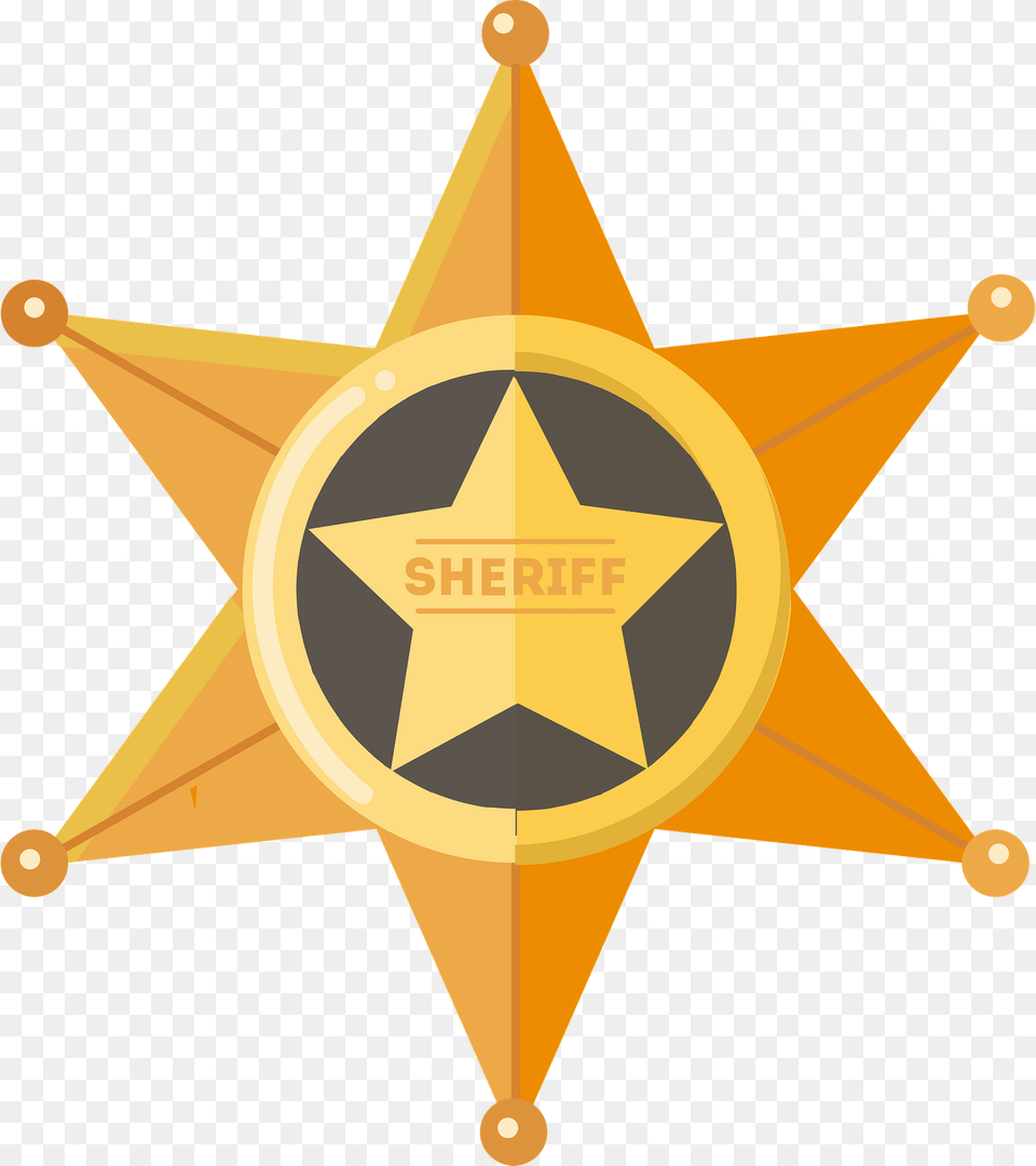 Sheriff Badge Clipart, Symbol, Star Symbol, Logo Free Png Download