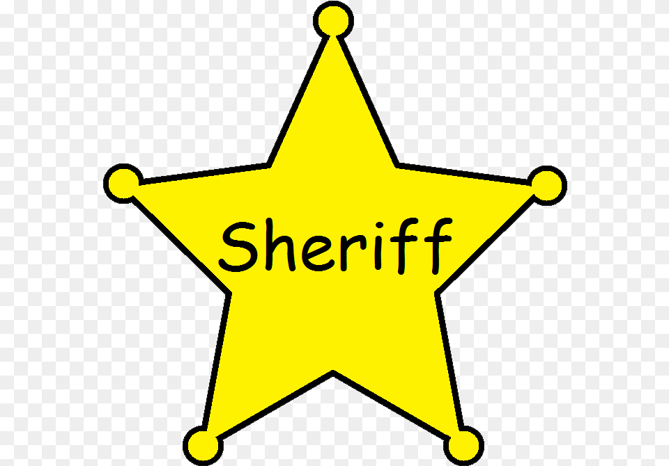 Sheriff Badge Clipart Free Clip Art Western Star Clipart, Symbol, Star Symbol, Logo Png Image