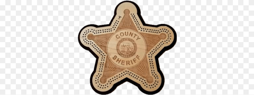 Sheriff Badge Cribbage Board Emblem, Logo, Symbol, Bathroom, Indoors Png Image
