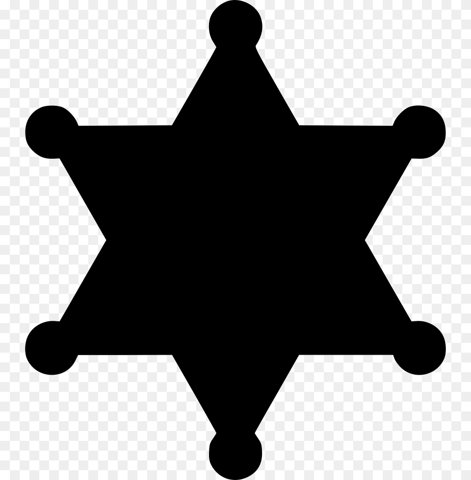 Sheriff Badge Star Law Enforcement Police Icon Free, Logo, Symbol, Star Symbol, Mace Club Png Image