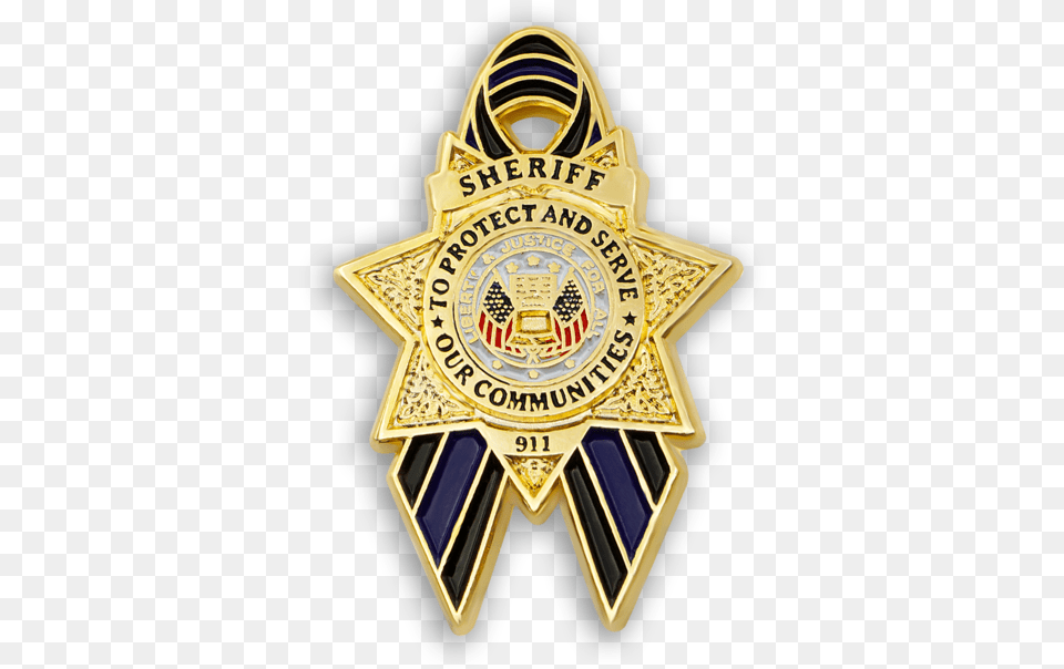 Sheriff Badge Thin Blue Line Box Set U2013 Custom Pins U0026 Buckles Emblem, Logo, Symbol, Food, Ketchup Free Png