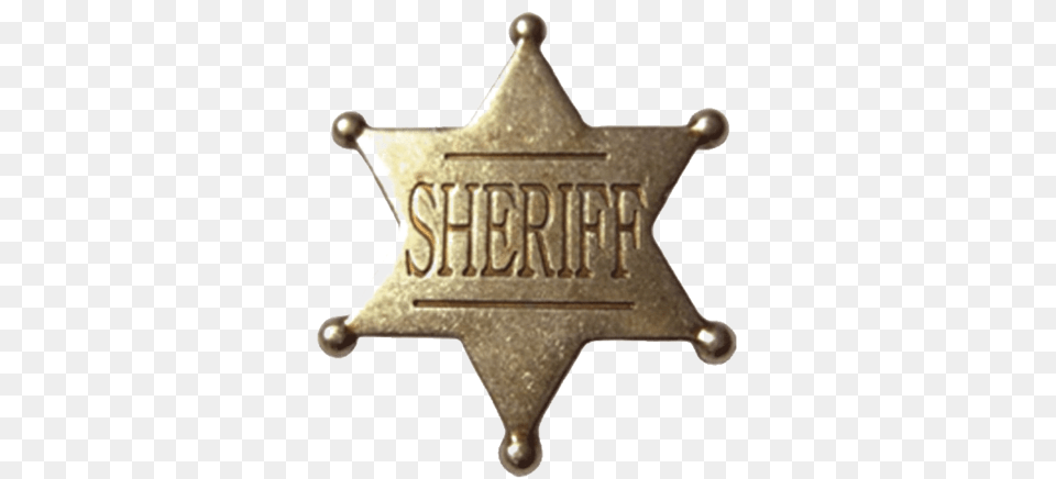 Sheriff Badge Transparent Sheriff Star Badge, Logo, Symbol, Mace Club, Weapon Png Image