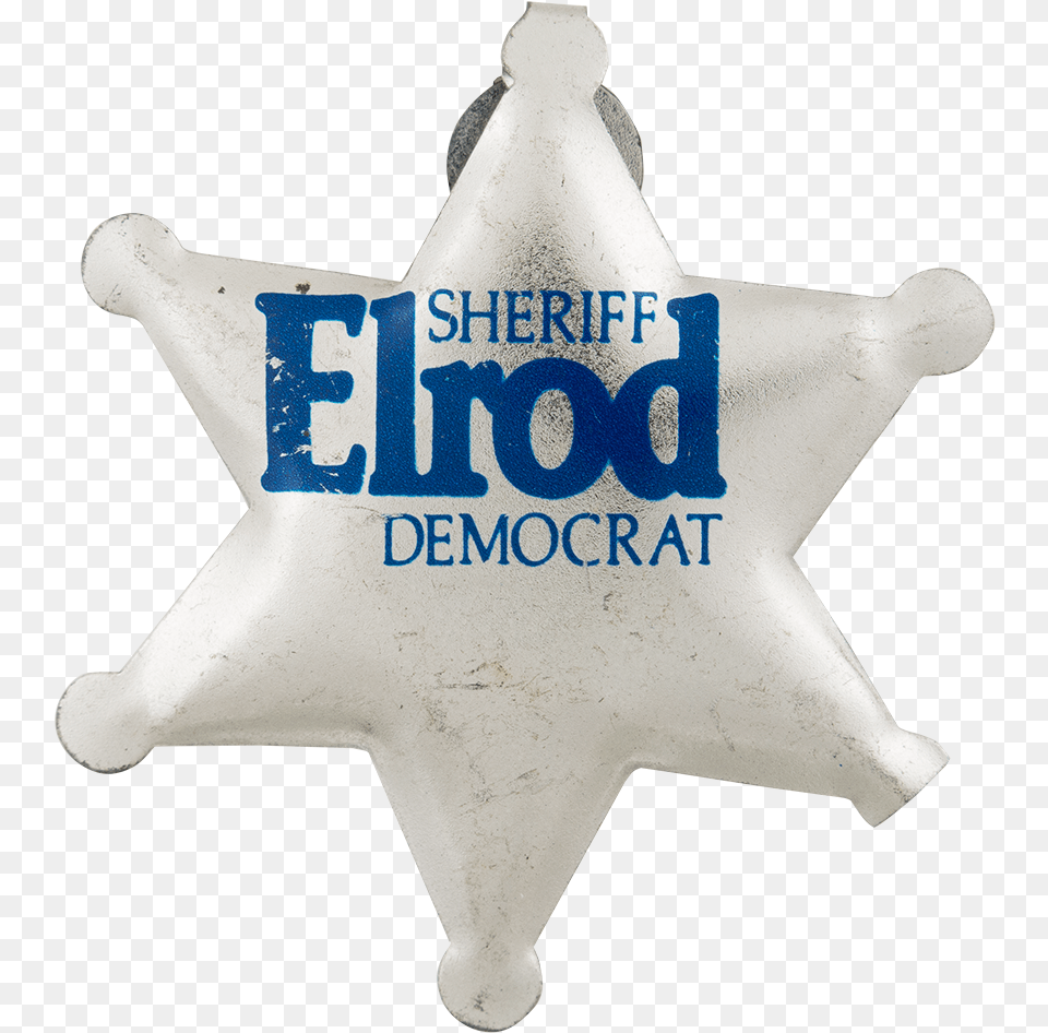 Sheriff Elrod Democrat Sheriff Badge Political Button Sign, Logo, Symbol, Person Png