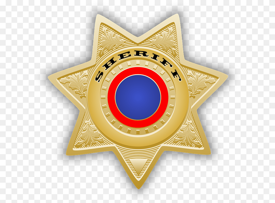 Sheriff S Star Sheriff Star Chief Law Police Police Star Badge, Logo, Symbol, Wristwatch, Gold Free Png