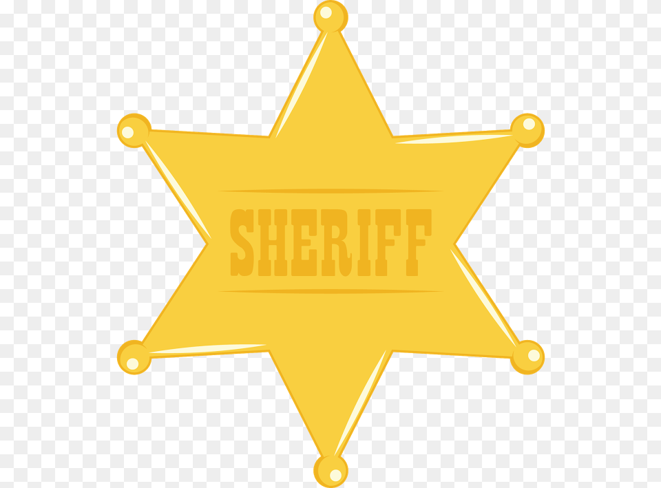 Sheriff Star Badge Clip Art Transparent Library Estrella De Sheriff Rosada, Logo, Symbol, Bulldozer, Machine Free Png Download
