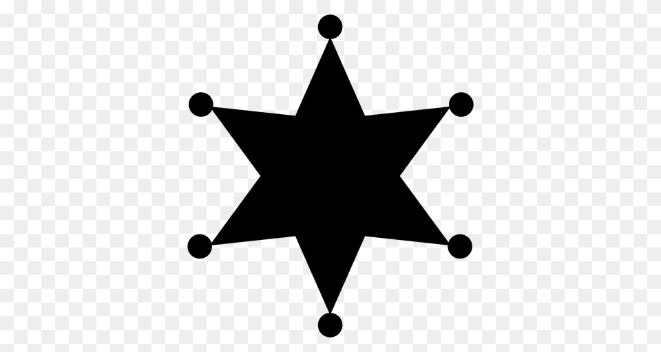 Sheriff Star Silhouette, Star Symbol, Symbol, Cross Free Png Download