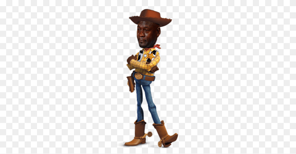 Sheriff Woody Crying Michael Jordan Know Your Meme, Clothing, Hat, Person, Costume Free Transparent Png