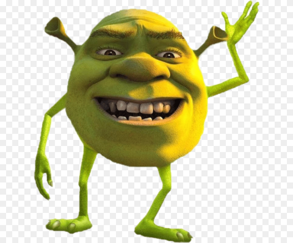 Sherk Monstersinc Memes Plantilla Shrek Mike Wazowski Meme, Baby, Person, Green, Cartoon Png