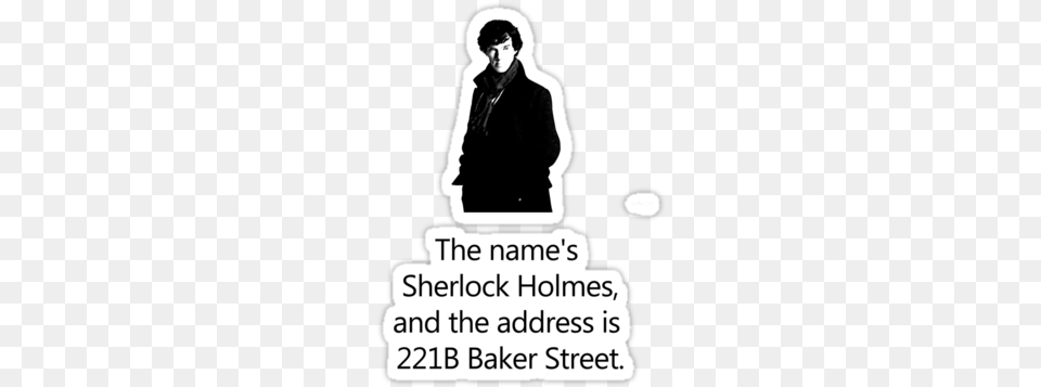 Sherlock Holmes Benedict Cumberbatch Sherlock, Stencil, Person, People, Adult Png Image