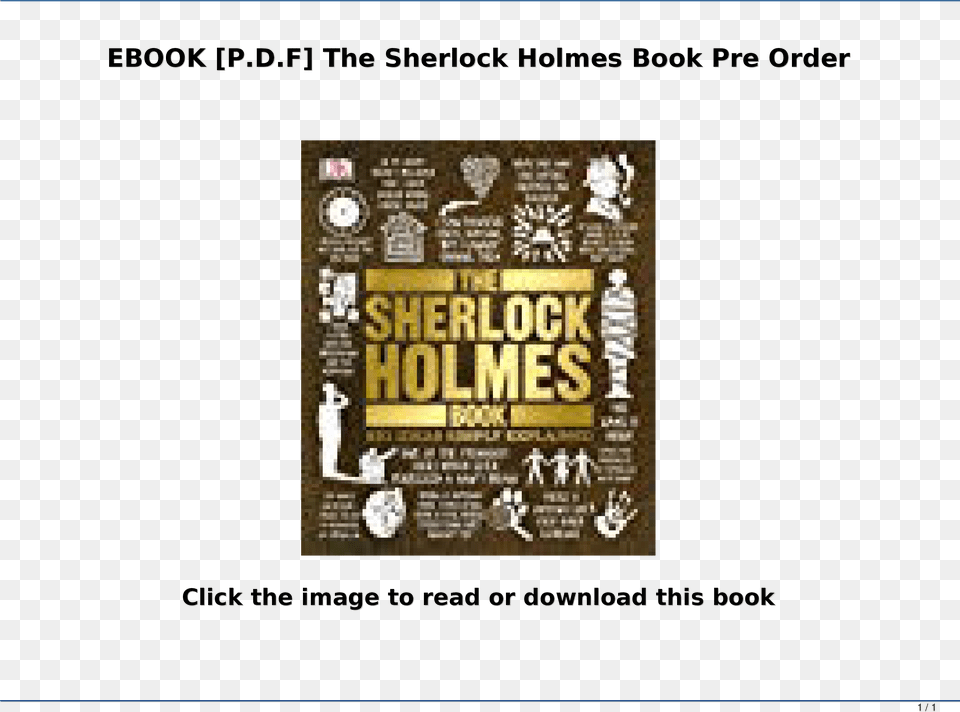 Sherlock Holmes Book Big Ideas Simply Explained, Advertisement, Poster, Publication Png Image