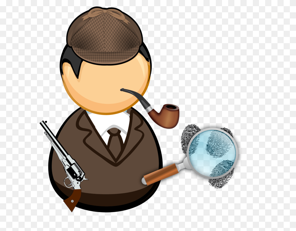 Sherlock Holmes Detective Private Investigator Computer Icons, Smoke Pipe, Gun, Weapon Free Transparent Png