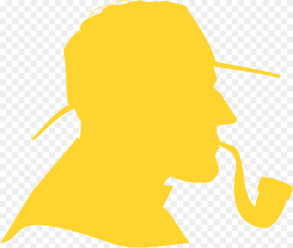 Sherlock Holmes Side Profile Silhouette, Clothing, Hat, Animal, Fish Free Png Download