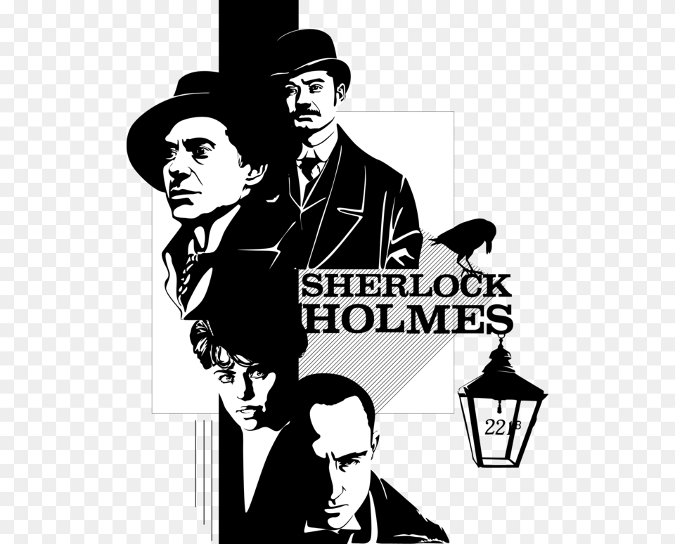 Sherlock Holmes Vector Art, Advertisement, Poster, Adult, Person Free Png