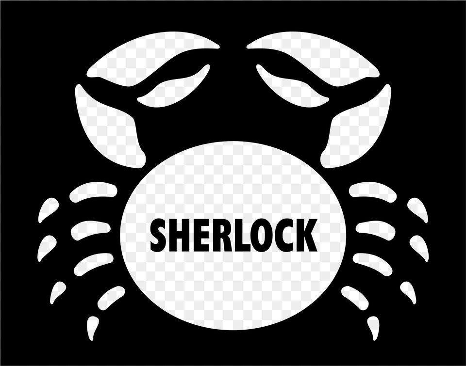 Sherlock Logo Black And White Logo, Gray Png