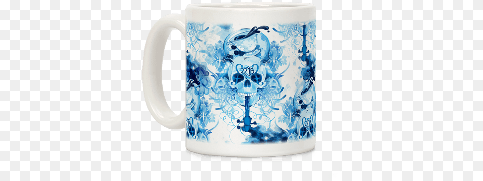 Sherlock Skull Watercolor Coffee Mug Beer Stein, Art, Cup, Porcelain, Pottery Free Transparent Png