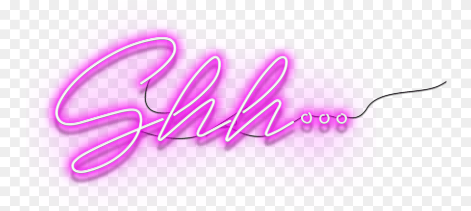 Shh Neonwide Shh, Light, Neon Free Transparent Png