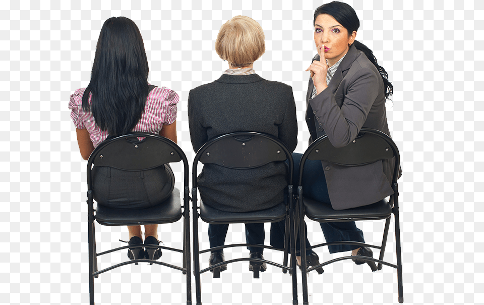 Shhh Clipart Women Sitting In Chairs, Adult, Person, People, Man Free Transparent Png