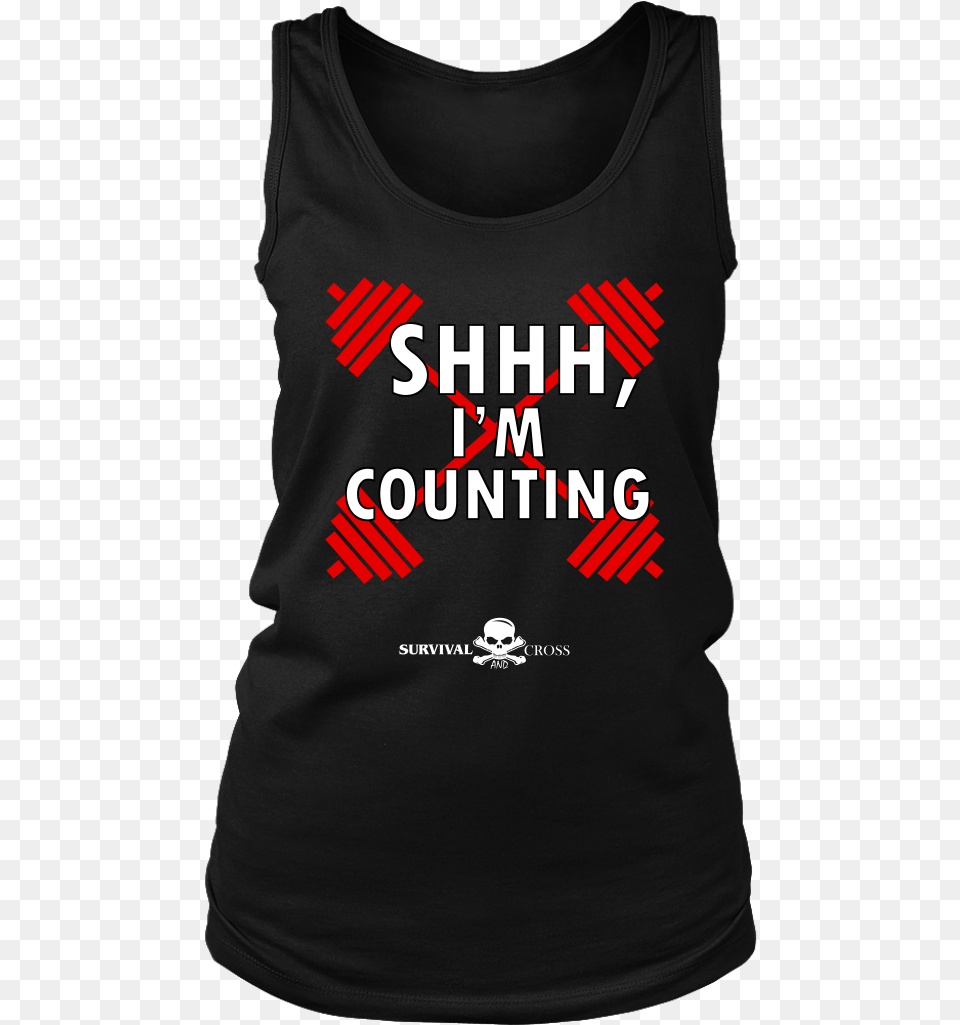 Shhh I39m Counting T Shirt Active Tank, Clothing, T-shirt, Tank Top Png